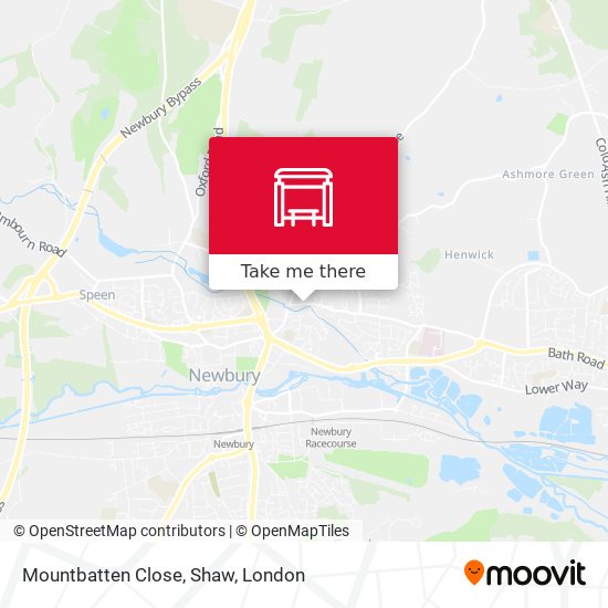Mountbatten Close, Shaw map