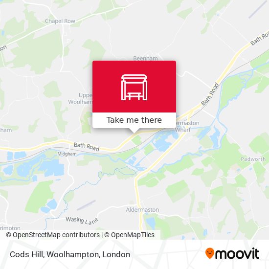 Cods Hill, Woolhampton map