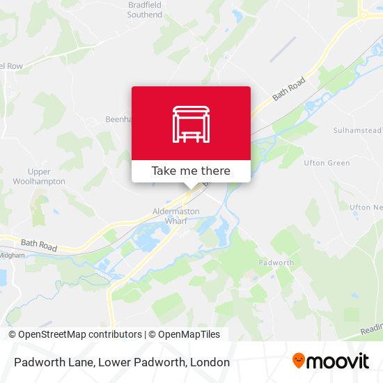 Padworth Lane, Lower Padworth map