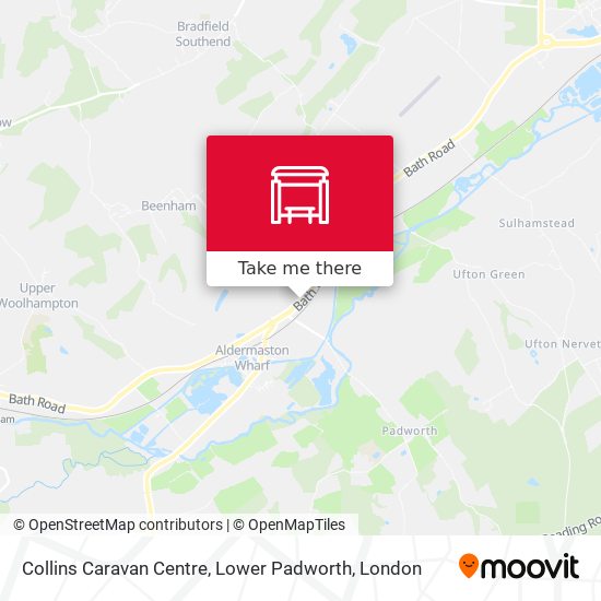 Collins Caravan Centre, Lower Padworth map