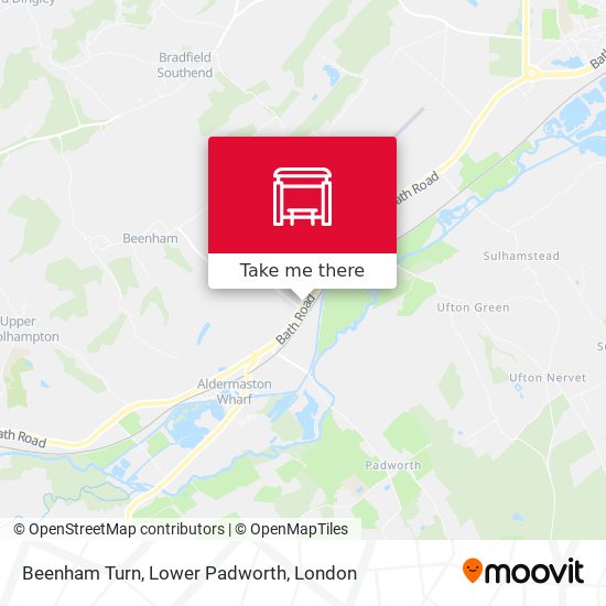 Beenham Turn, Lower Padworth map