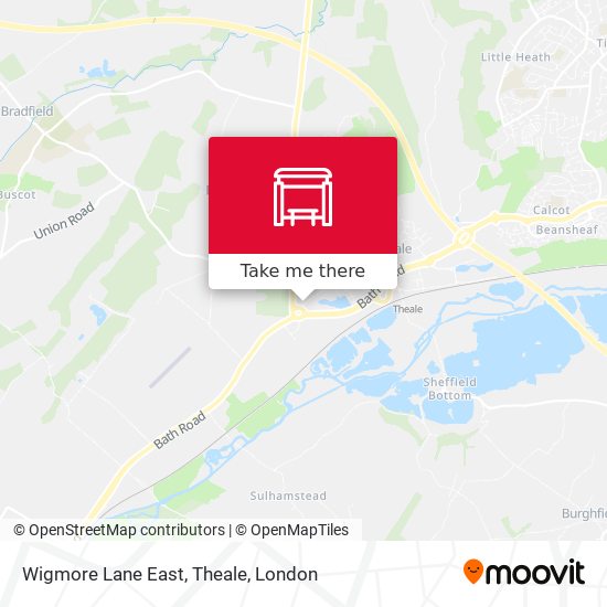 Wigmore Lane East, Theale map