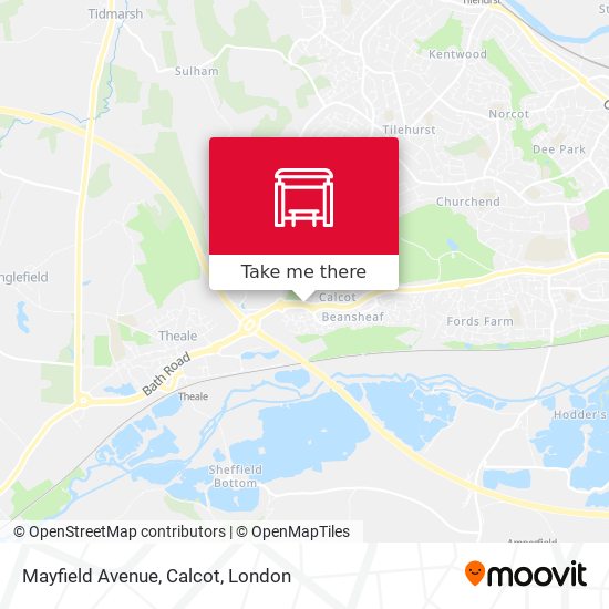 Mayfield Avenue, Calcot map