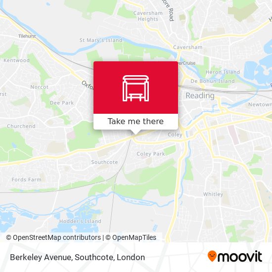 Berkeley Avenue, Southcote map