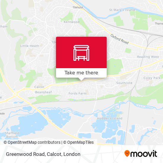Greenwood Road, Calcot map