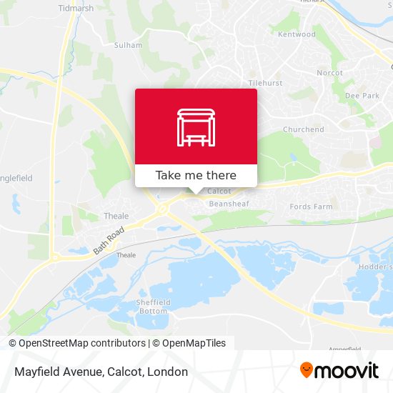 Mayfield Avenue, Calcot map