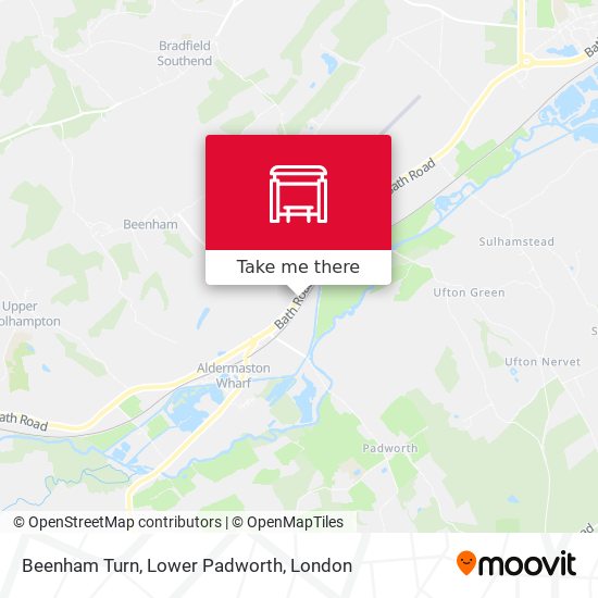 Beenham Turn, Lower Padworth map
