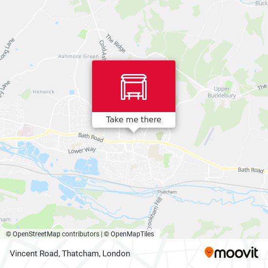 Vincent Road, Thatcham map