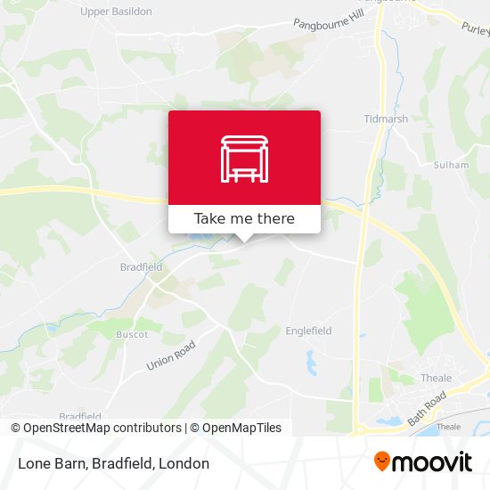 Lone Barn, Bradfield map