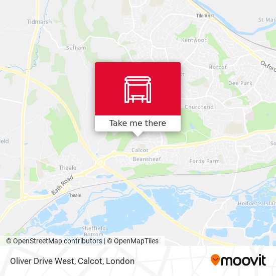Oliver Drive West, Calcot map