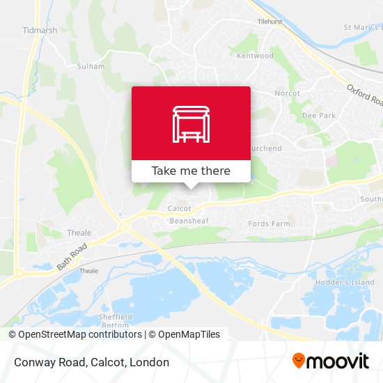 Conway Road, Calcot map