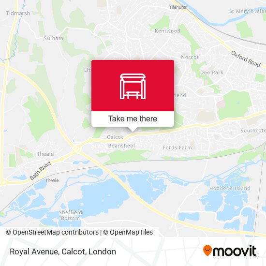 Royal Avenue, Calcot map