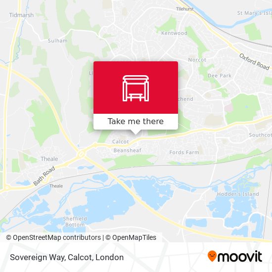 Sovereign Way, Calcot map