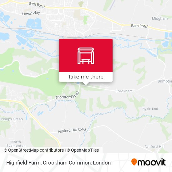 Highfield Farm, Crookham Common map