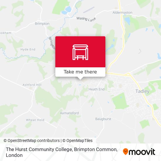 The Hurst Community College, Brimpton Common map