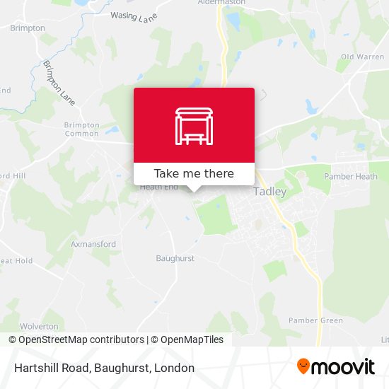 Hartshill Road, Baughurst map