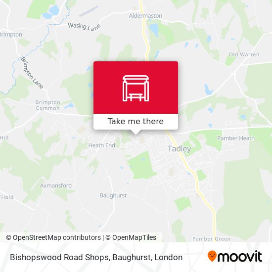 Bishopswood Road Shops, Baughurst map
