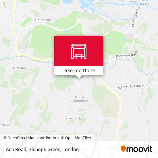Ash Road, Bishops Green map