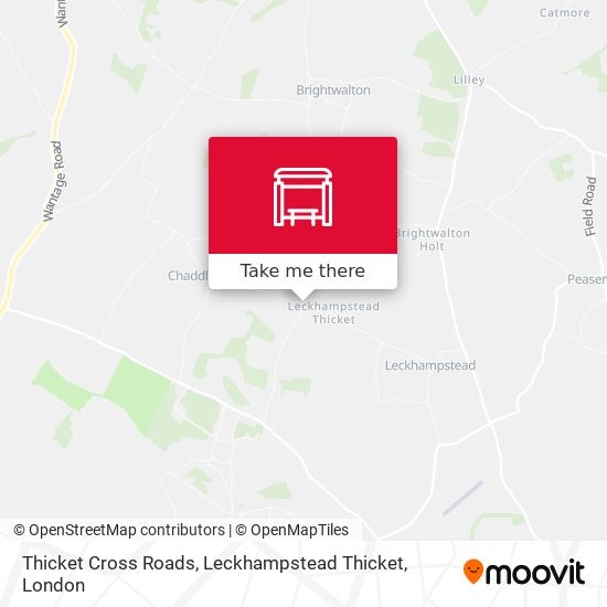 Thicket Cross Roads, Leckhampstead Thicket map