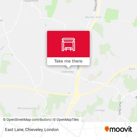 East Lane, Chieveley map