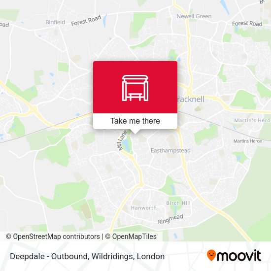 Deepdale - Outbound, Wildridings map