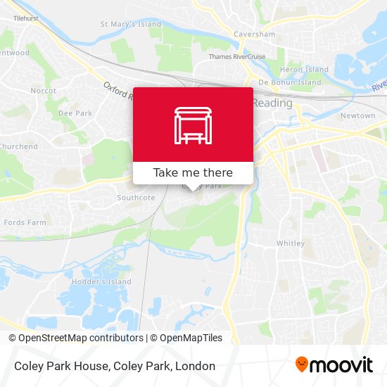 Coley Park House, Coley Park map