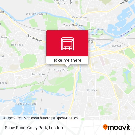 Shaw Road, Coley Park map