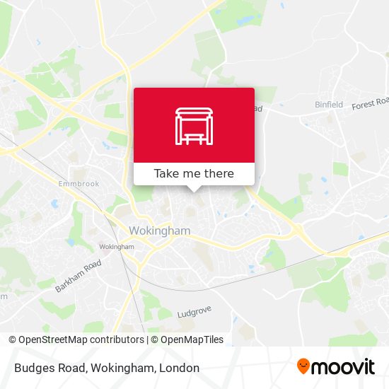 Budges Road, Wokingham map