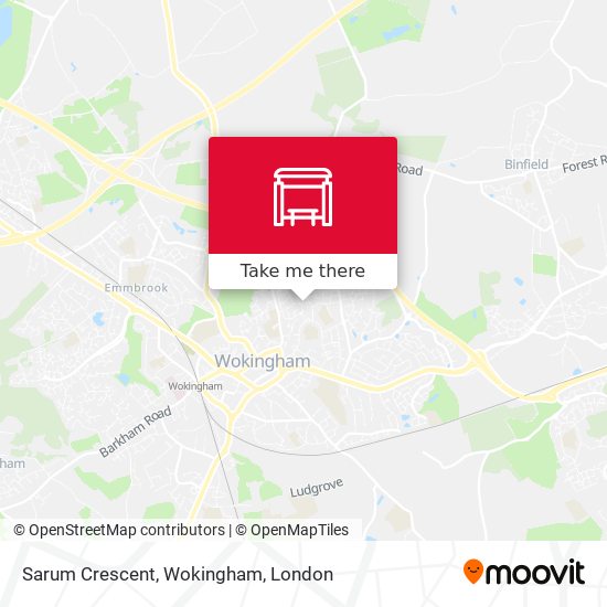 Sarum Crescent, Wokingham map