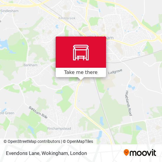 Evendons Lane, Wokingham map