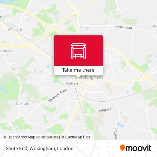 Shute End, Wokingham map