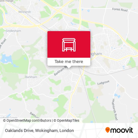 Oaklands Drive, Wokingham map