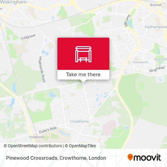 Pinewood Crossroads, Crowthorne map
