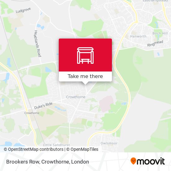 Brookers Row, Crowthorne map