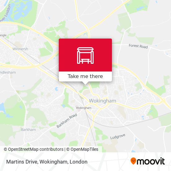 Martins Drive, Wokingham map