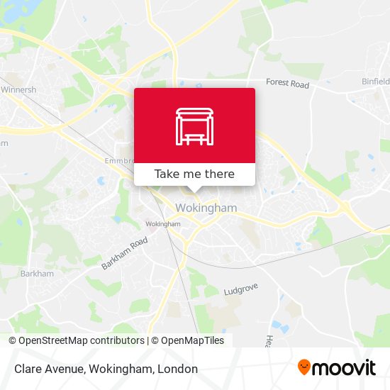 Clare Avenue, Wokingham map