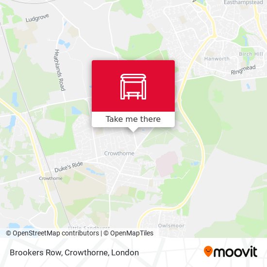 Brookers Row, Crowthorne map