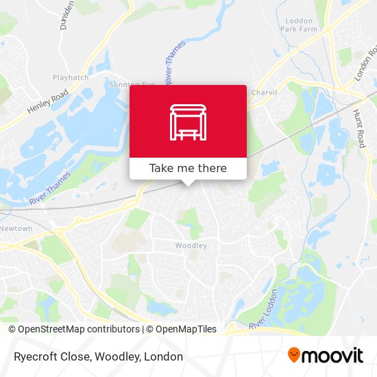 Ryecroft Close, Woodley map