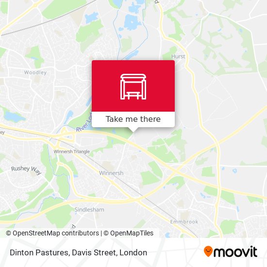Dinton Pastures, Davis Street map