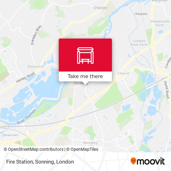 Fire Station, Sonning map
