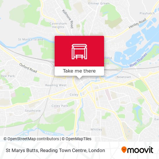 St Marys Butts, Reading Town Centre map
