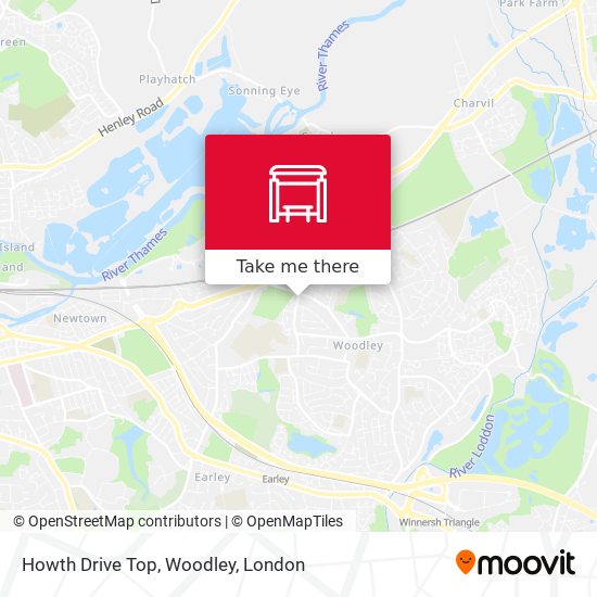Howth Drive Top, Woodley map