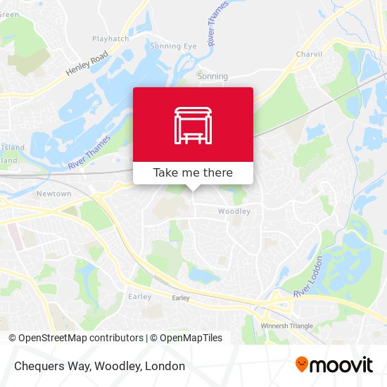 Chequers Way, Woodley map