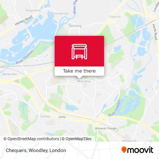 Chequers, Woodley map