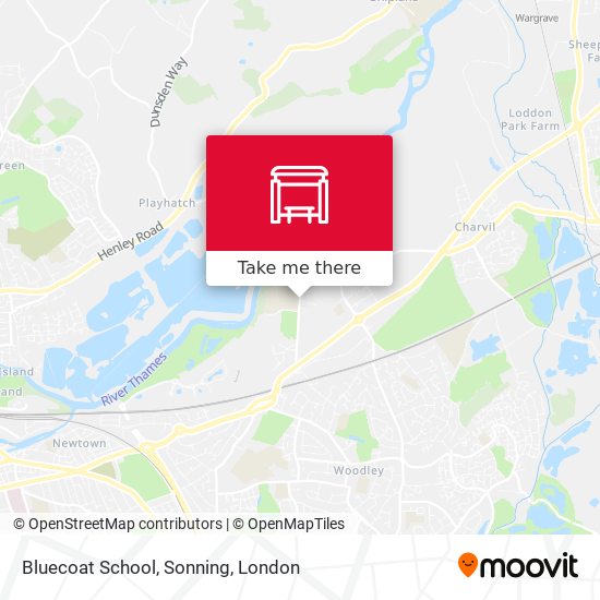 Bluecoat School, Sonning map