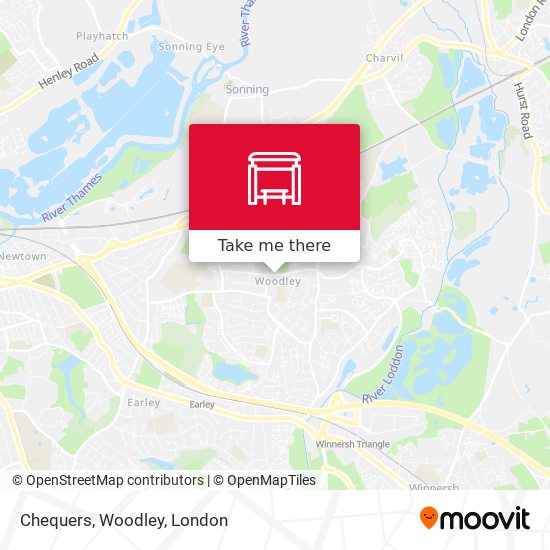 Chequers, Woodley map