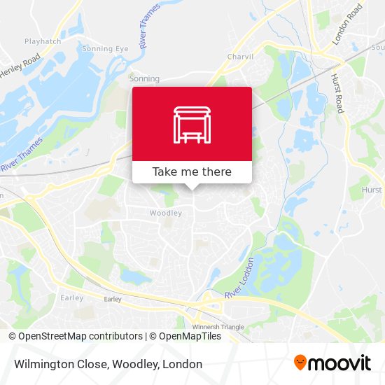 Wilmington Close, Woodley map