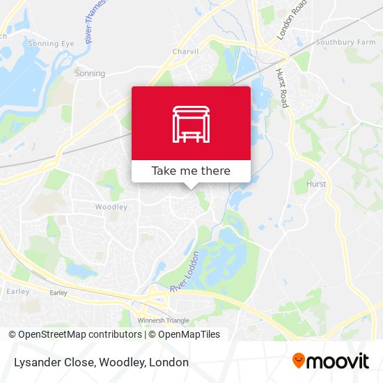 Lysander Close, Woodley map