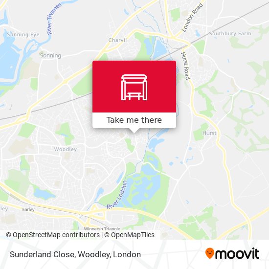 Sunderland Close, Woodley map