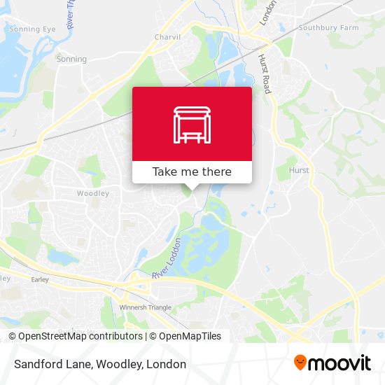 Sandford Lane, Woodley map